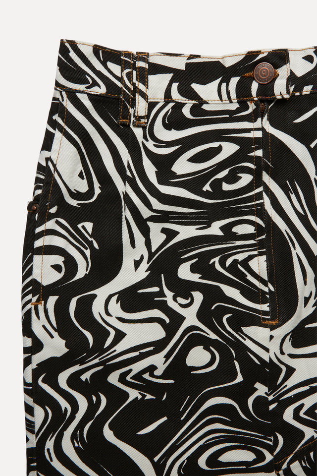 EHOLA Women's Skirt Marble Monochrome