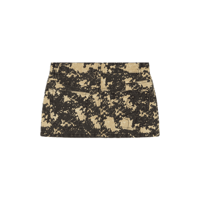 MAHEA printed denim mini skirt