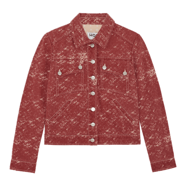 TEVAHINE printed denim jacket