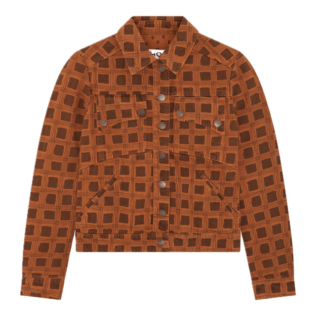 TEVAHINE printed denim jacket