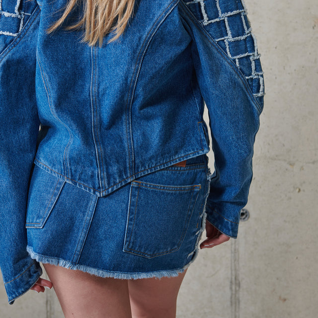 Gillian Hand-Braided Denim Jacket