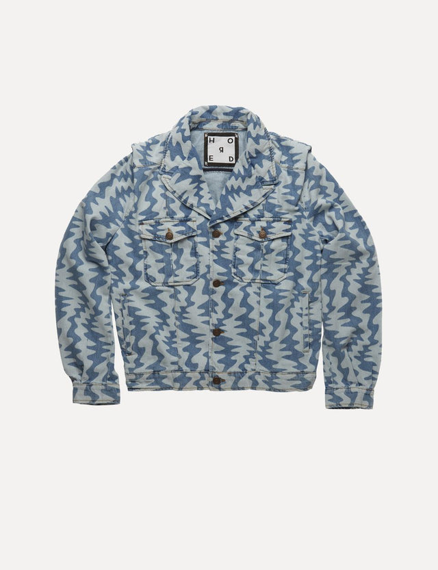 HATYA Men's Blue Waves Jacket