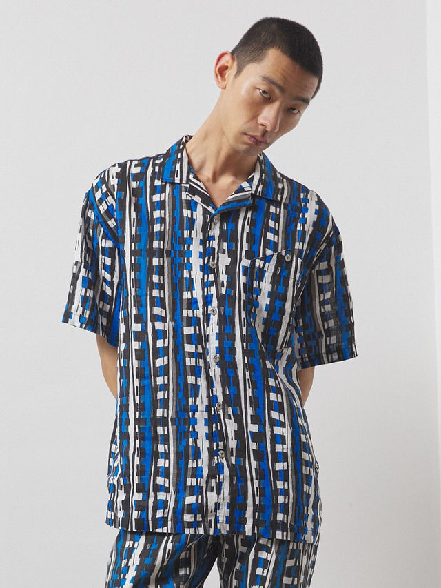 Edona Klein Blue Printed Shirt