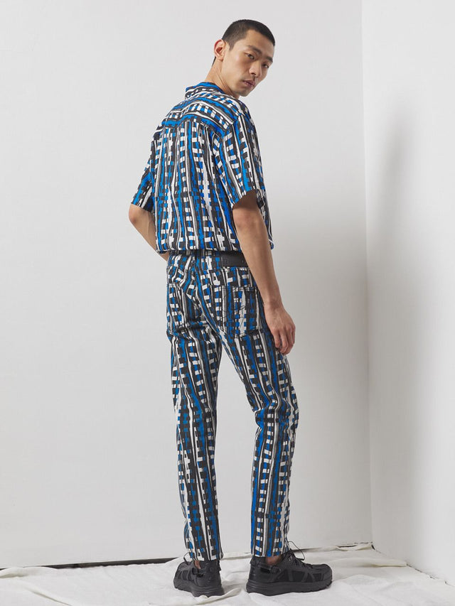 Edona Klein Blue Printed Shirt