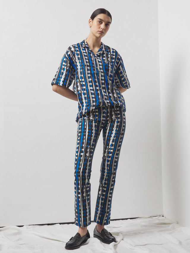 EDONA Unisex printed linen shirt