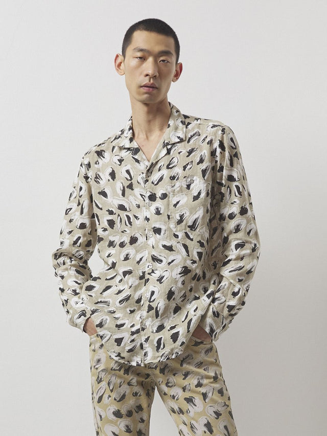 EPSOM Unisex printed linen shirt