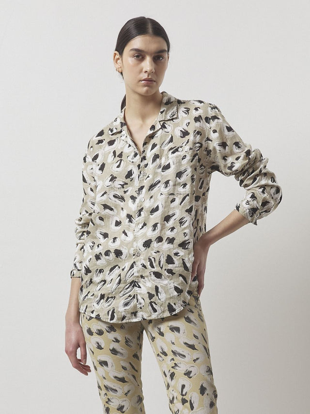 EPSOM Unisex printed linen shirt