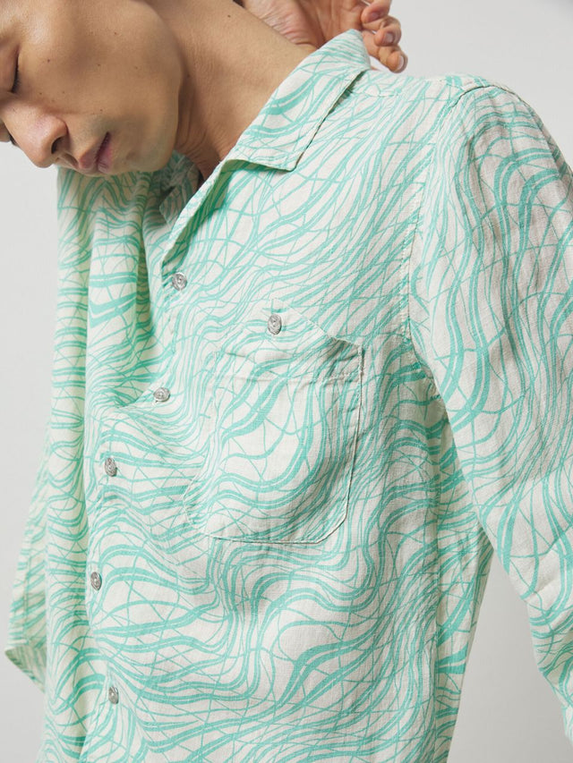 EPSOM Unisex printed linen shirt