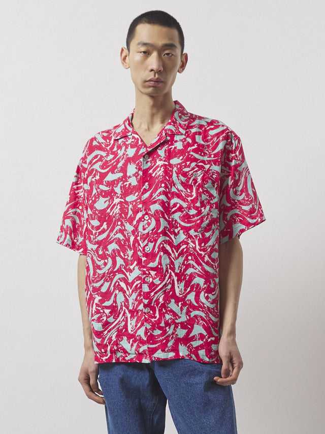 Edona Red Printed Shirt
