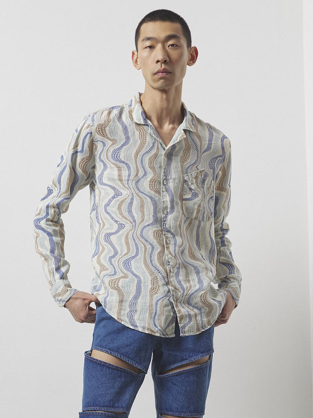 EPSOM Unisex printed linen shirt