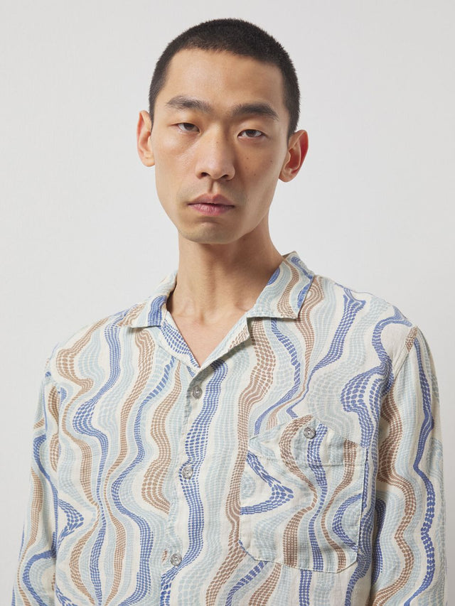 EPSOM Unisex printed linen shirt