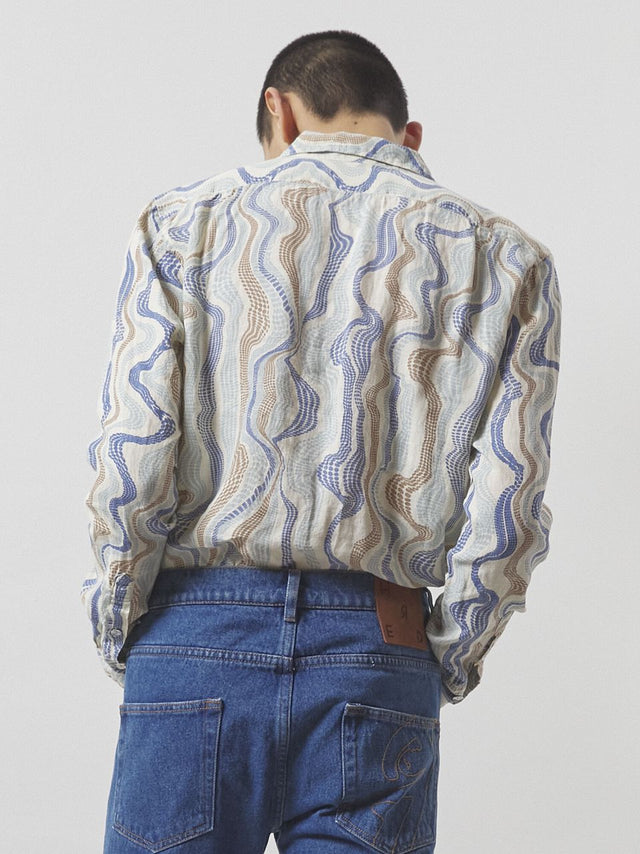 EPSOM Unisex printed linen shirt