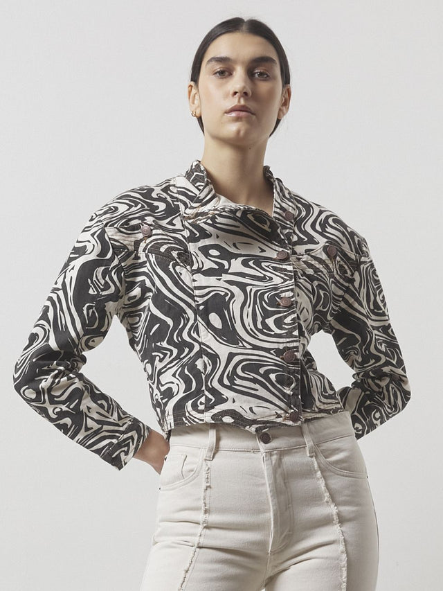 Andras W Marble Monochrome Jacket