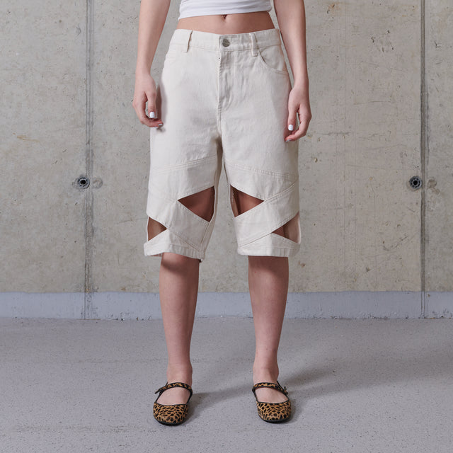 KAI Unisex cut-out shorts