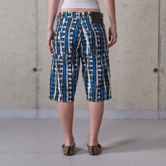 MESMIN Unisex  shorts printed organic denim