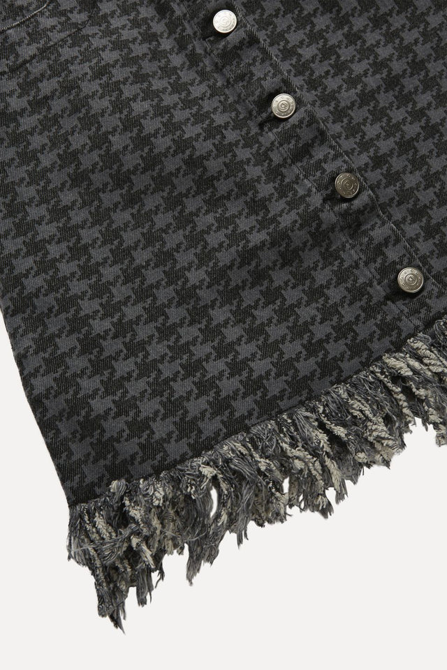 Nya Houndstooth Printed Skirt