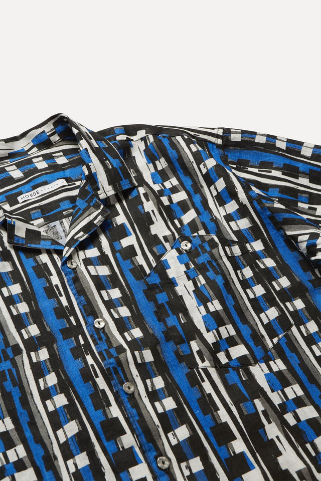 Edona Klein Blue Printed Shirt