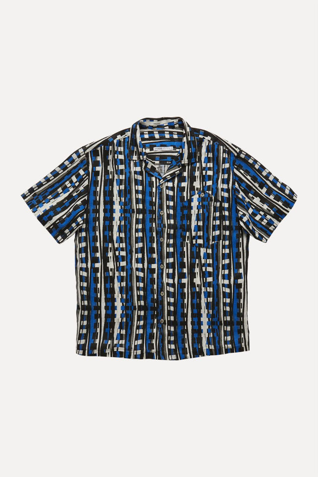 Edona Klein Blue Printed Shirt