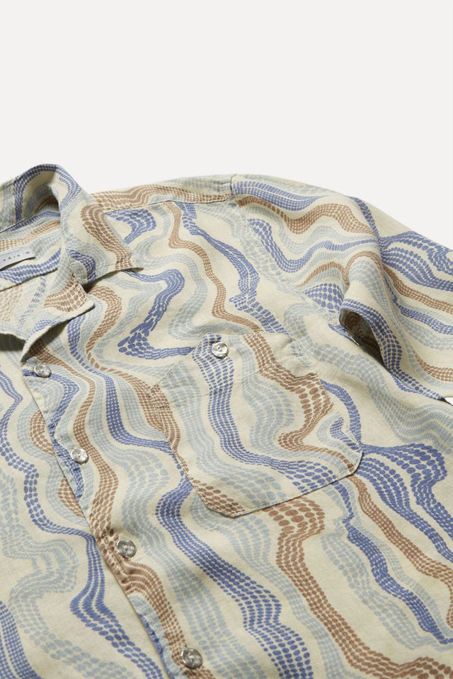 EPSOM Unisex printed linen shirt