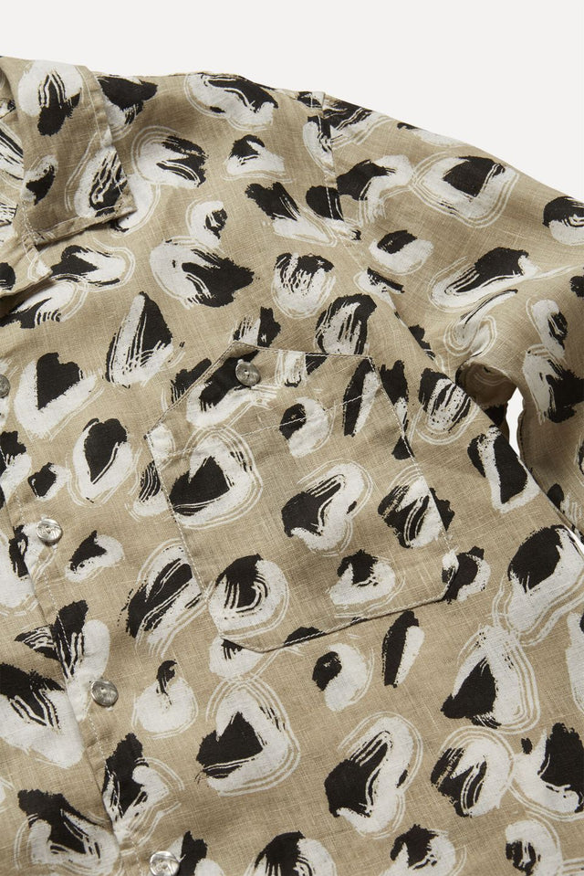 EPSOM Unisex printed linen shirt