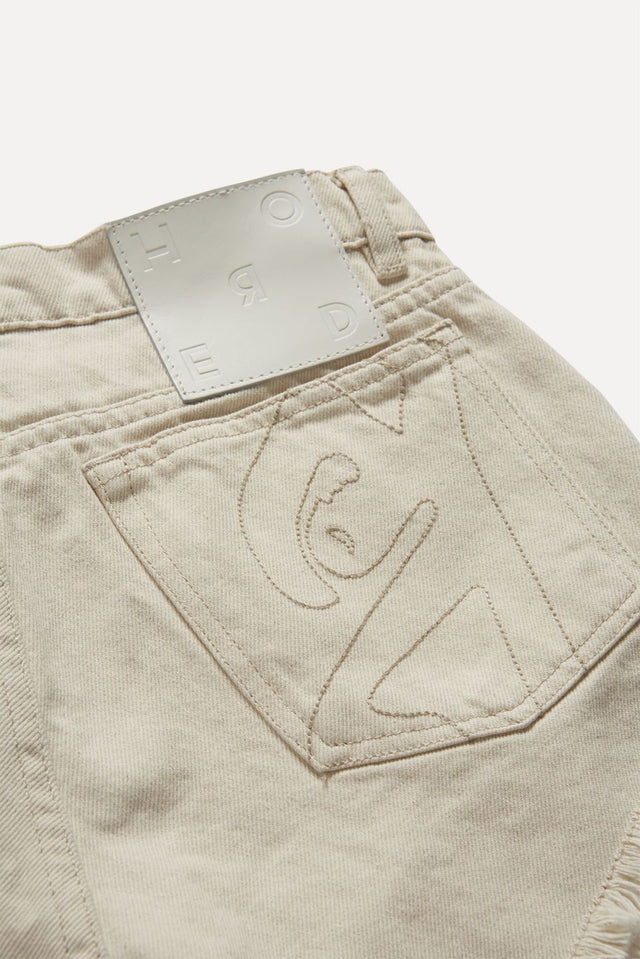 Zayin Cut-Out Denim Shorts