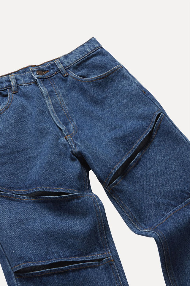 Moore Cut-Out Blue Denim Jeans