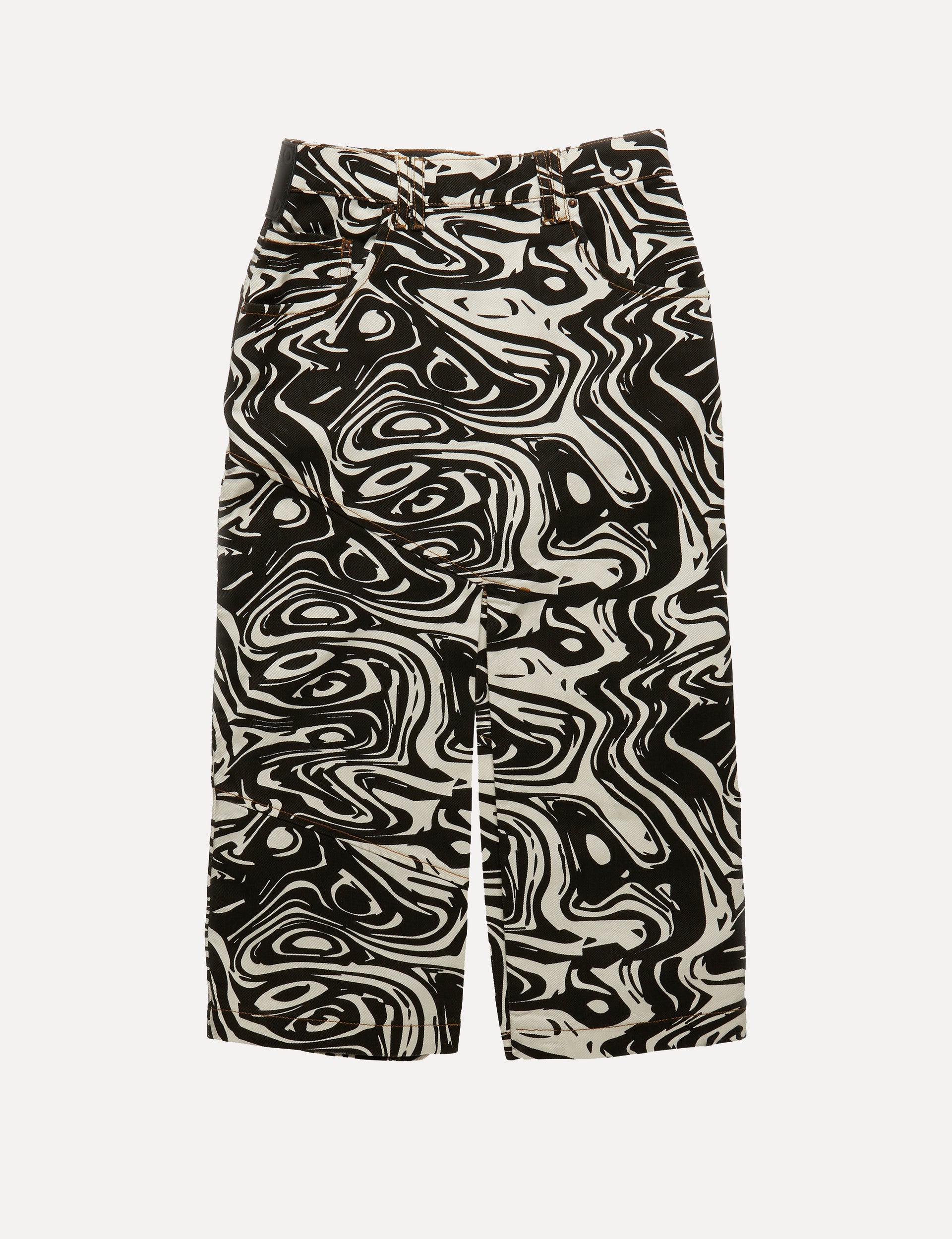 Ehola Monochrome Printed Midi Skirt