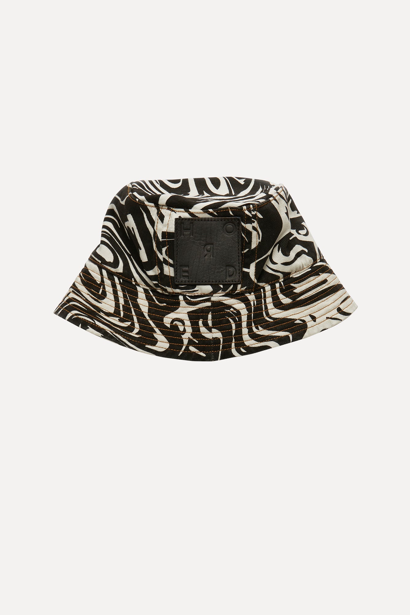 Marble Monochrome Printed Bucket Hat