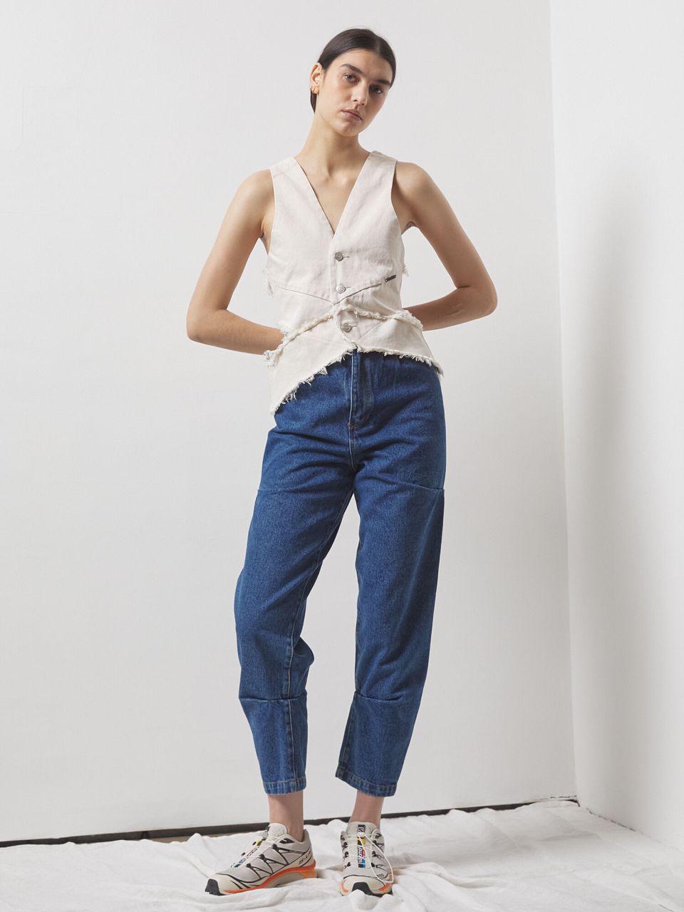 Gabrit Cut Out Denim Vest