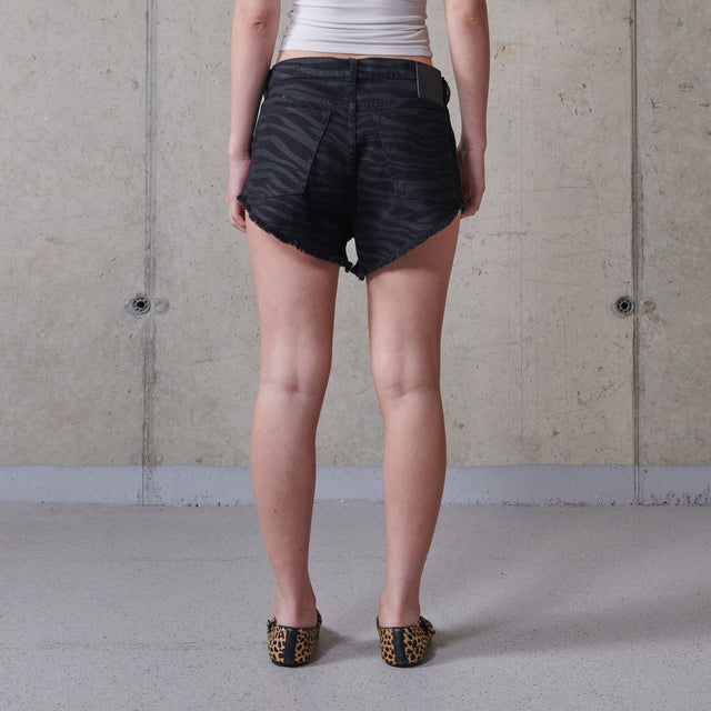 ZAYIN Women's shorts printed organic denim