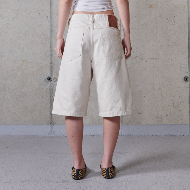 KAI Unisex shorts printed organic denim