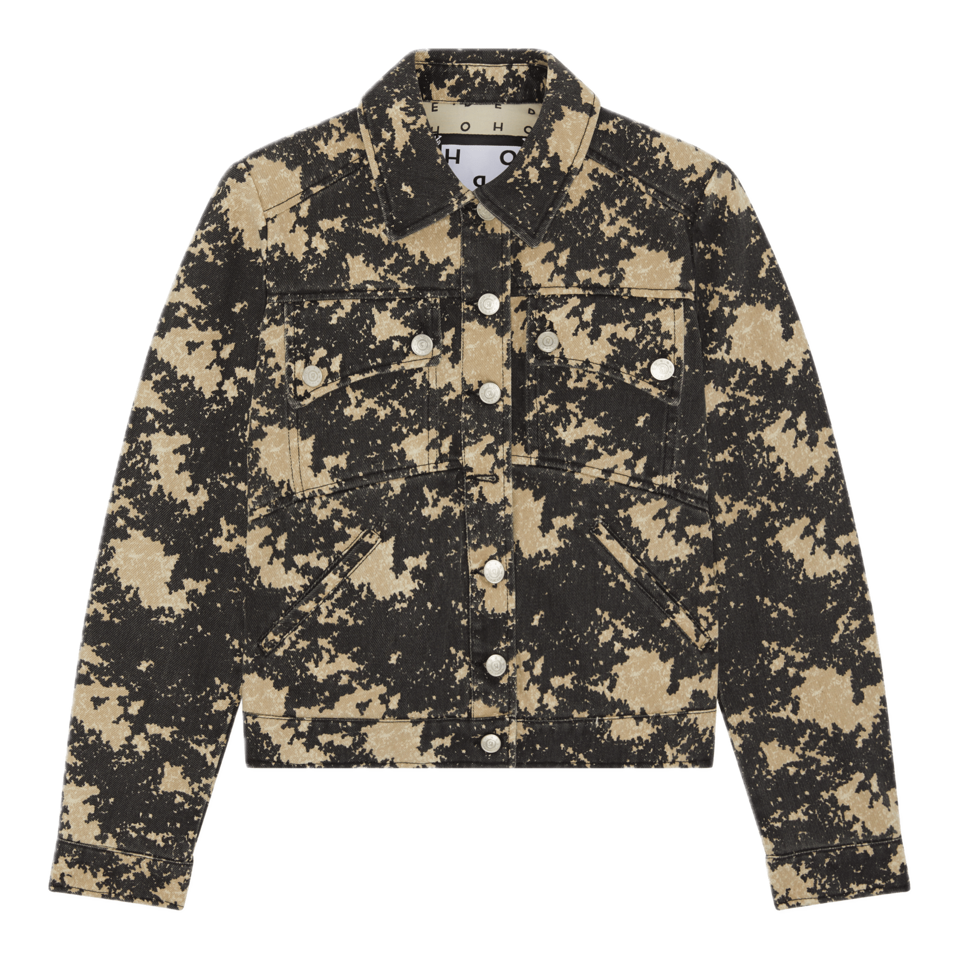 TEVAHINE BLACK FOREST PRINTED ORGANIC DENIM JACKET