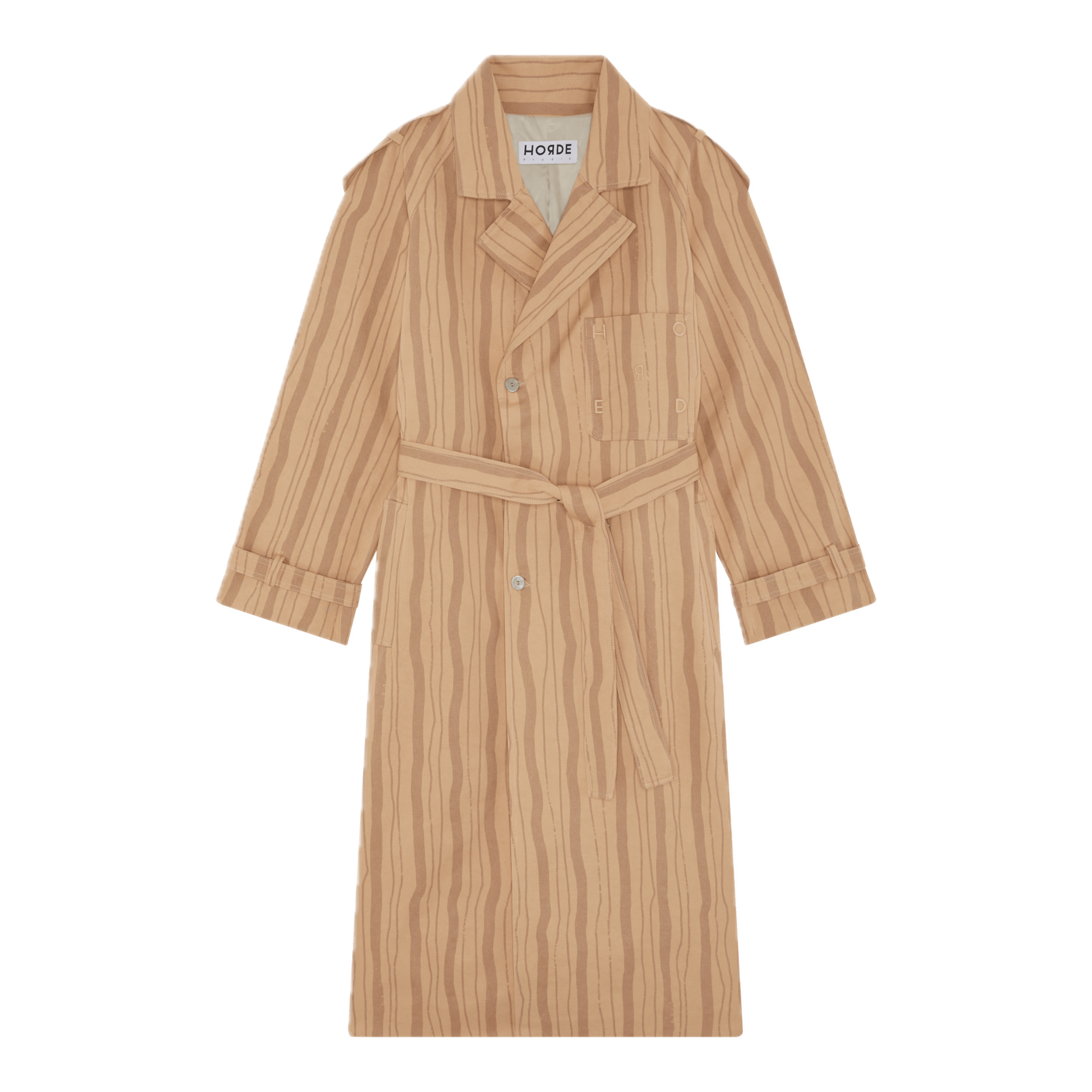 RHEA LATTE PRINTED TRENCH COAT​