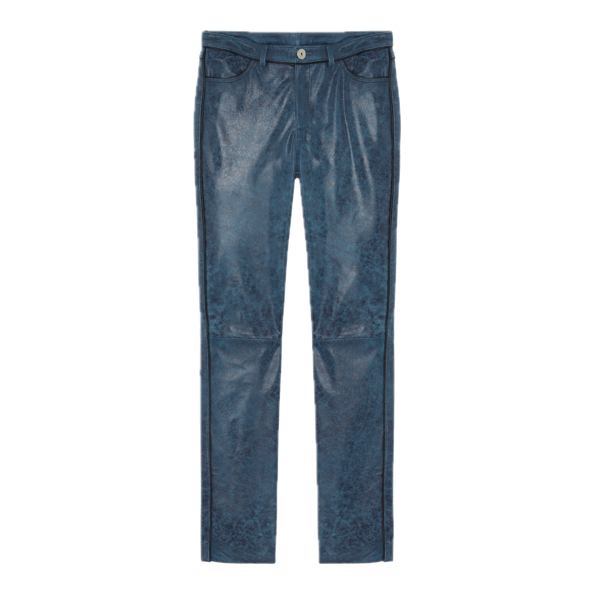 TEHANI USED DENIM LEATHER TROUSERS